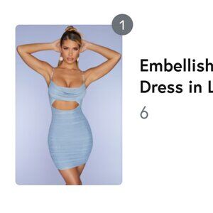 Oh Polly Embellished Strap Mini Dress